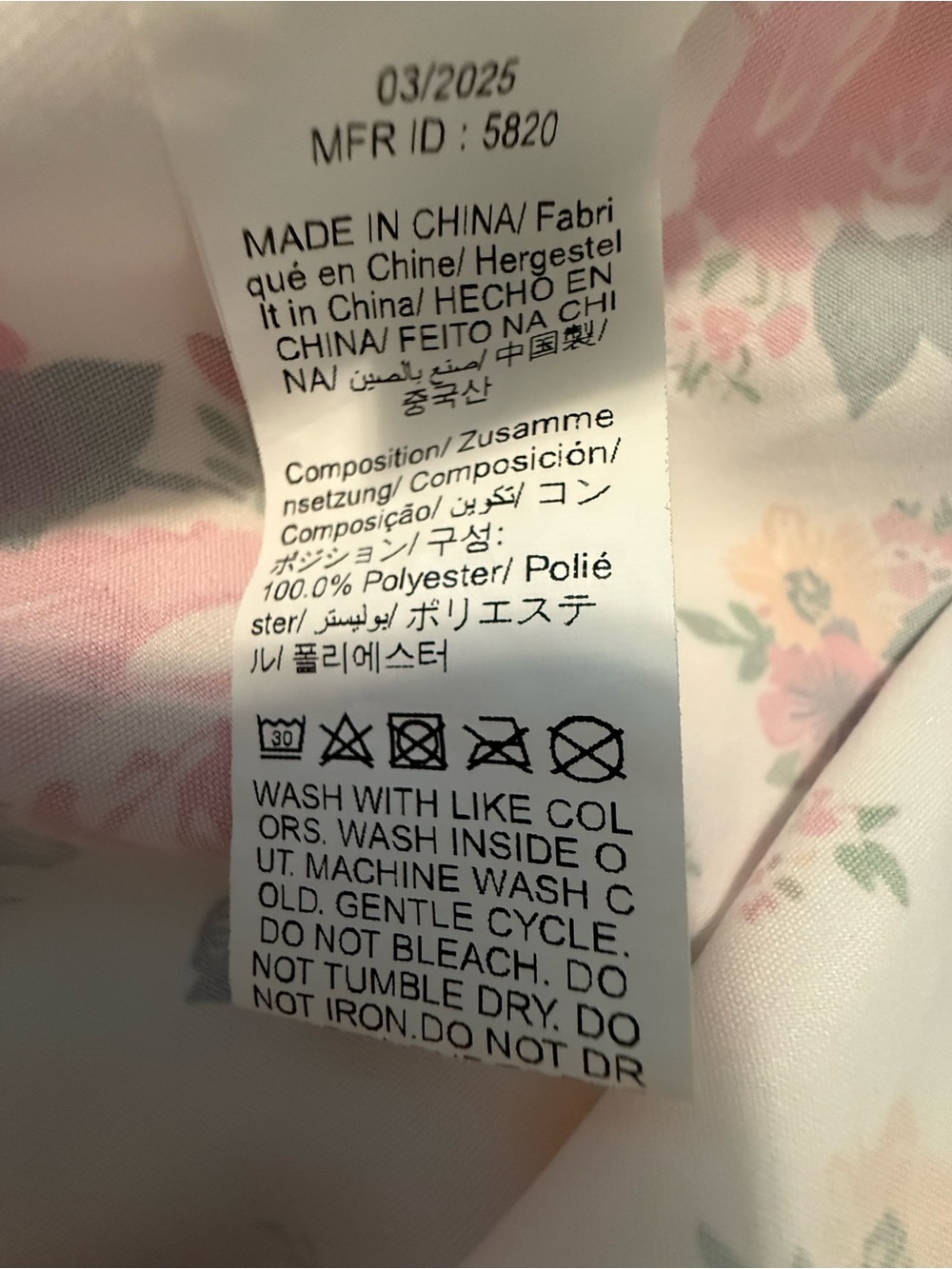 SHEIN White Maxi Dress with Red & Pink Rose Print - Picture 5 of 5